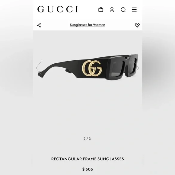 Gucci | Accessories | Authentic Gucci Rectangular Sunglasses 